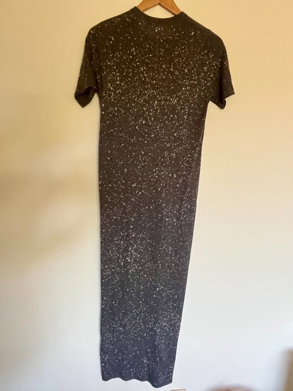 IRO "Lina" splatter short sleeve maxi Tee Shirt Dress Gray Size XS - Picture 3 of 6